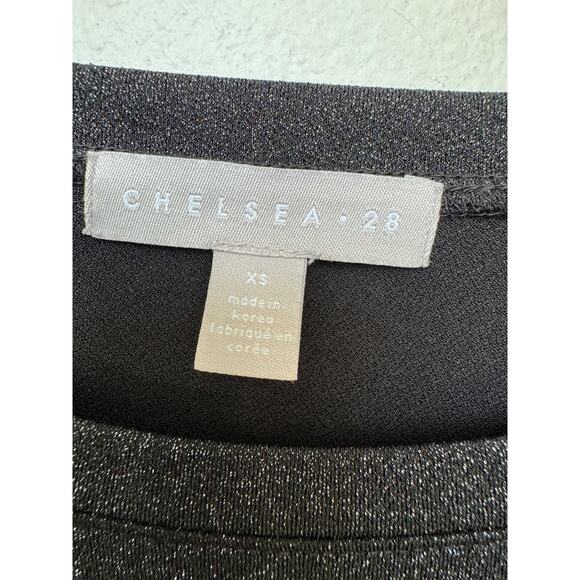 Chelsea 28 Sparkly Glam Black Bodycon Midi Dress Long Sleeve Size XS - Picture 3 of 6
